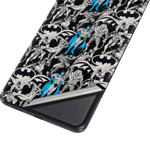 DC Comics Batman Characters Action Poses Print Galaxy S21 Ultra 5G Skin